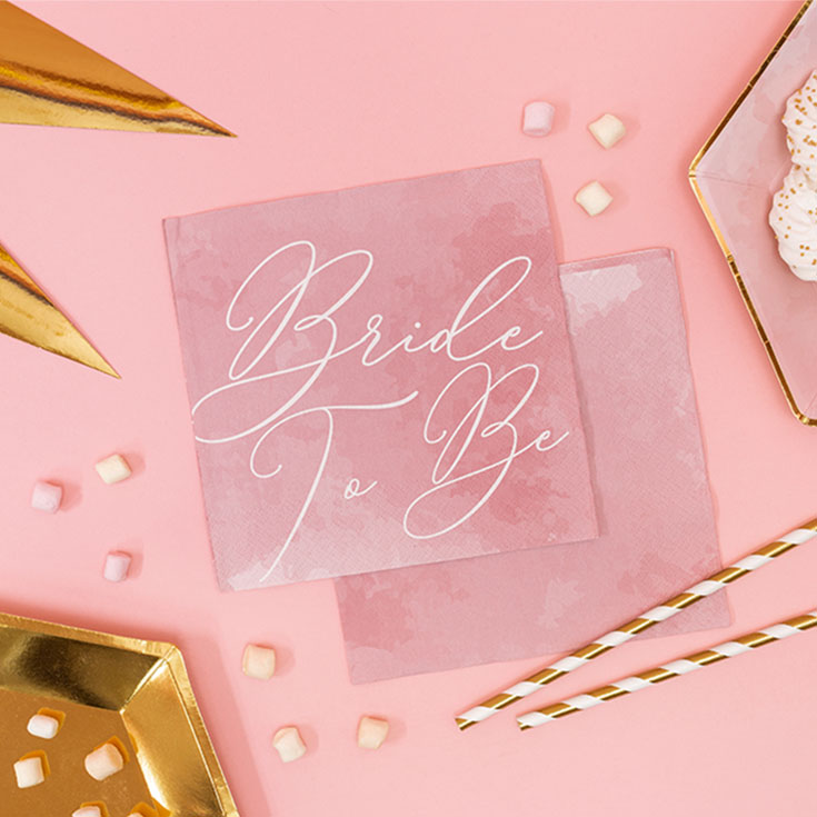 20 Pink Bride to Be Napkins