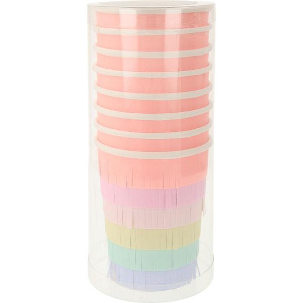 Cups - Fringed Pastel Rainbow