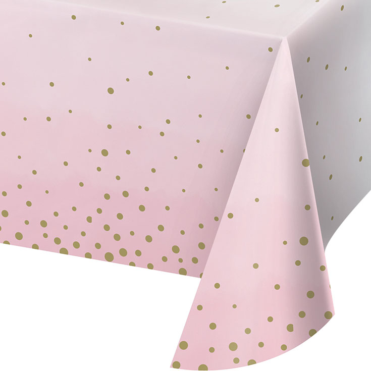 Pink Welcome Baby Tablecover