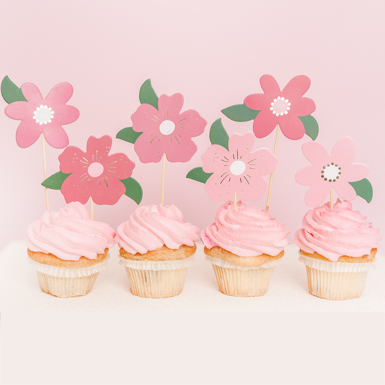 Cupcake Topper -  Blumengarten
