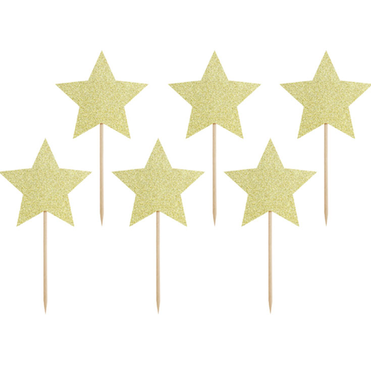 Cupcake Toppers - Star (gold)
