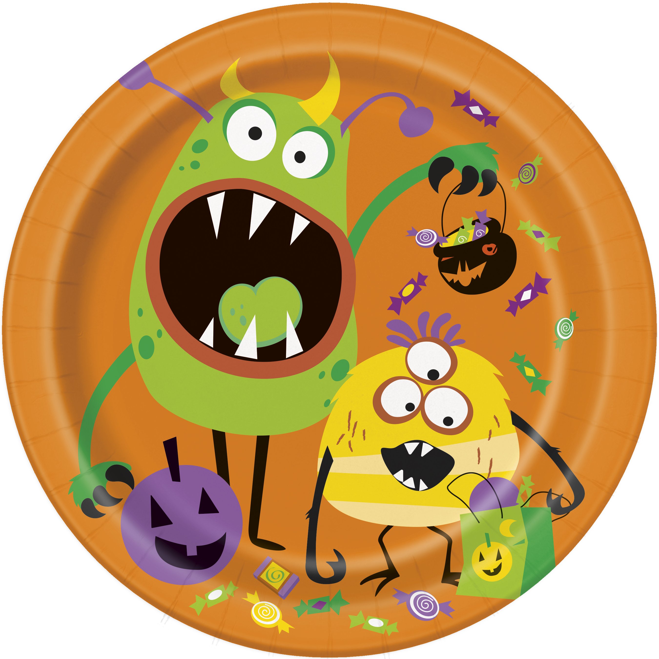 8 Silly Monsters Plates