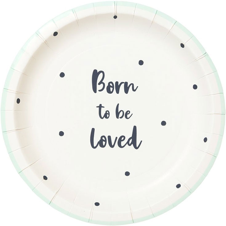 12 Teller Born To Be Loved Mint & Gelb