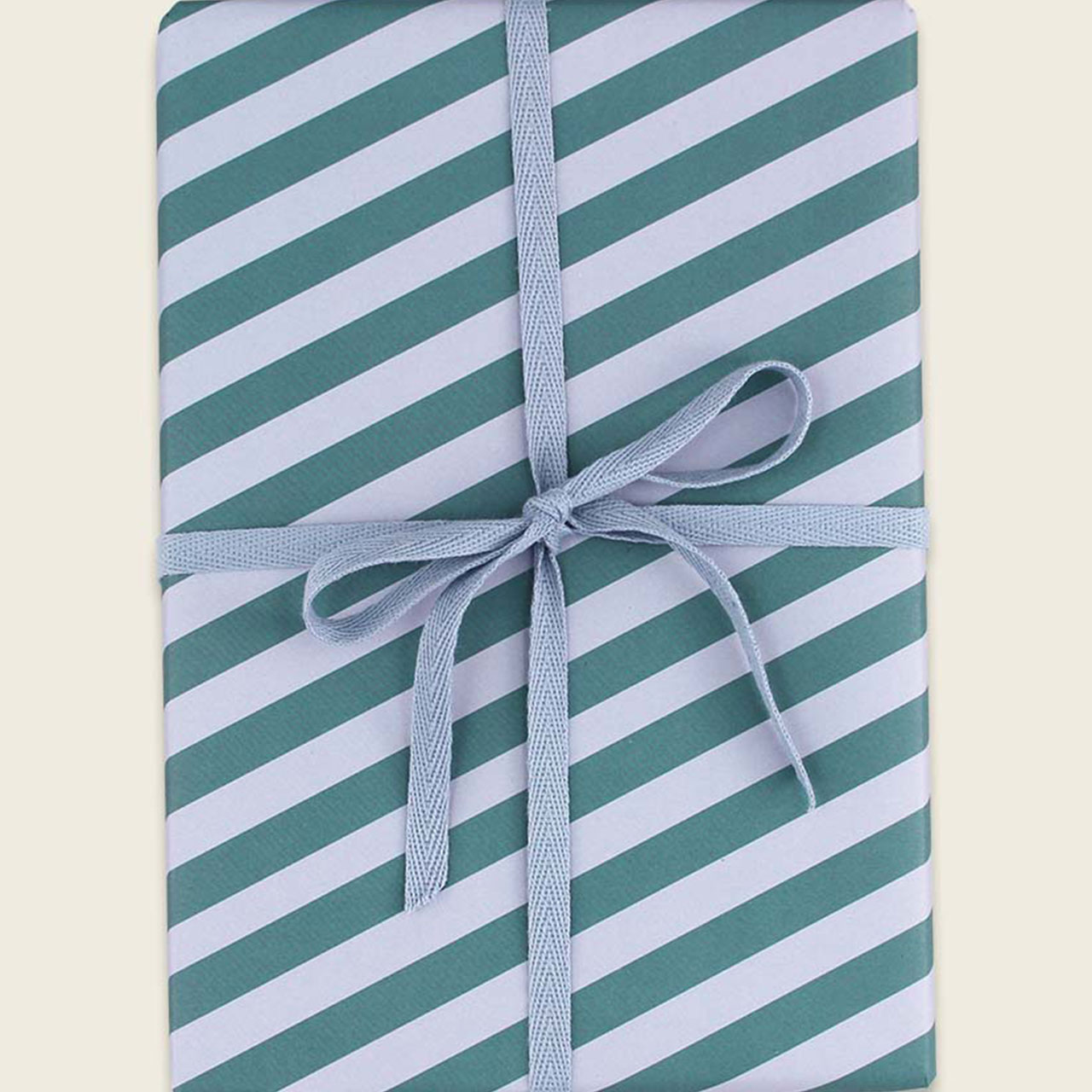 Geschenkspapier - Streifen Blau & Grün