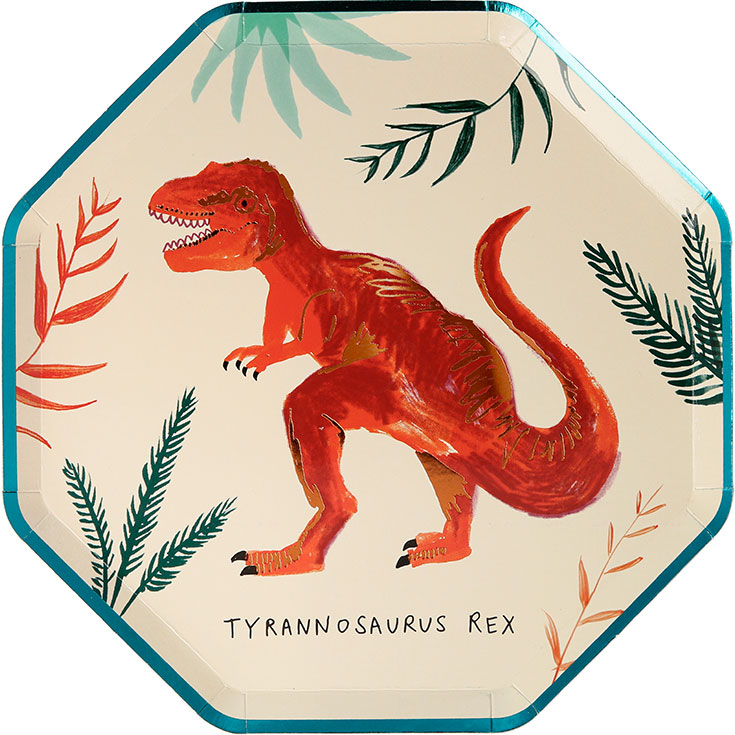 8 Small Dinosaur Kingdom Plates