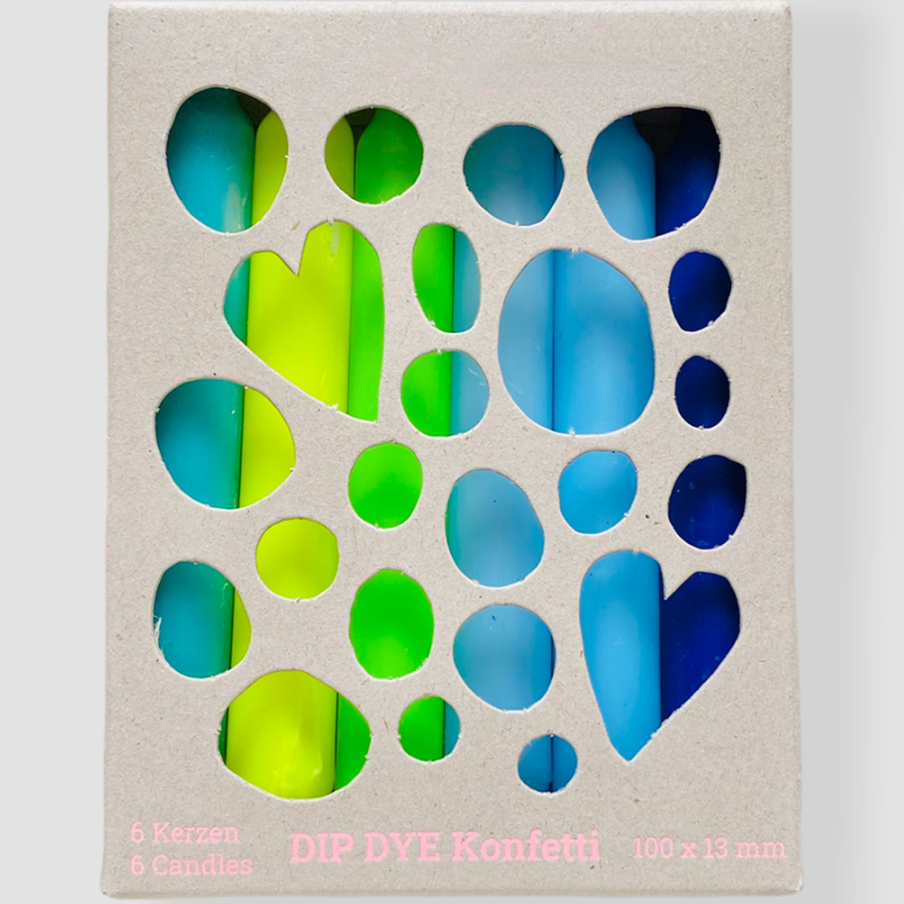 Dekorative Kerzen - Dip Dye Blue Mix