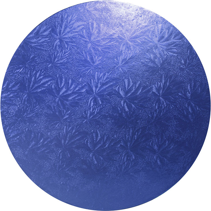 Blaue runde Tortenplatte