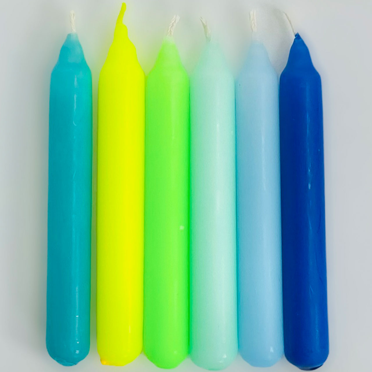 Dekorative Kerzen - Dip Dye Blue Mix