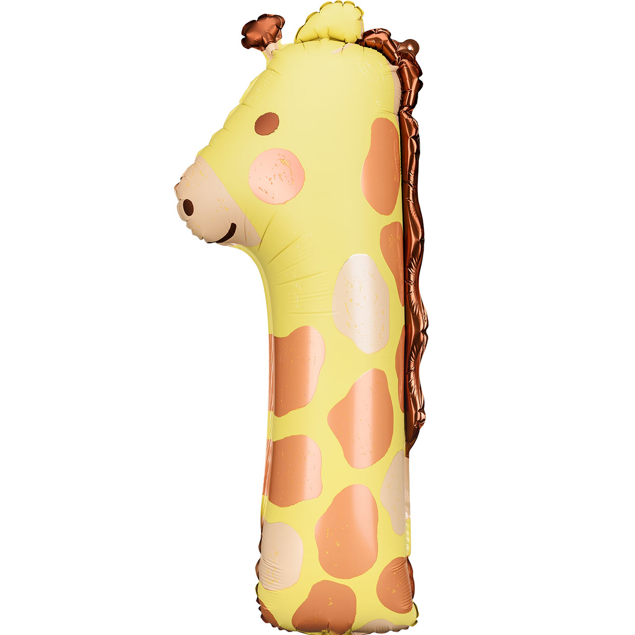 Foil Balloon Number 1 - Giraffe - 82 cm