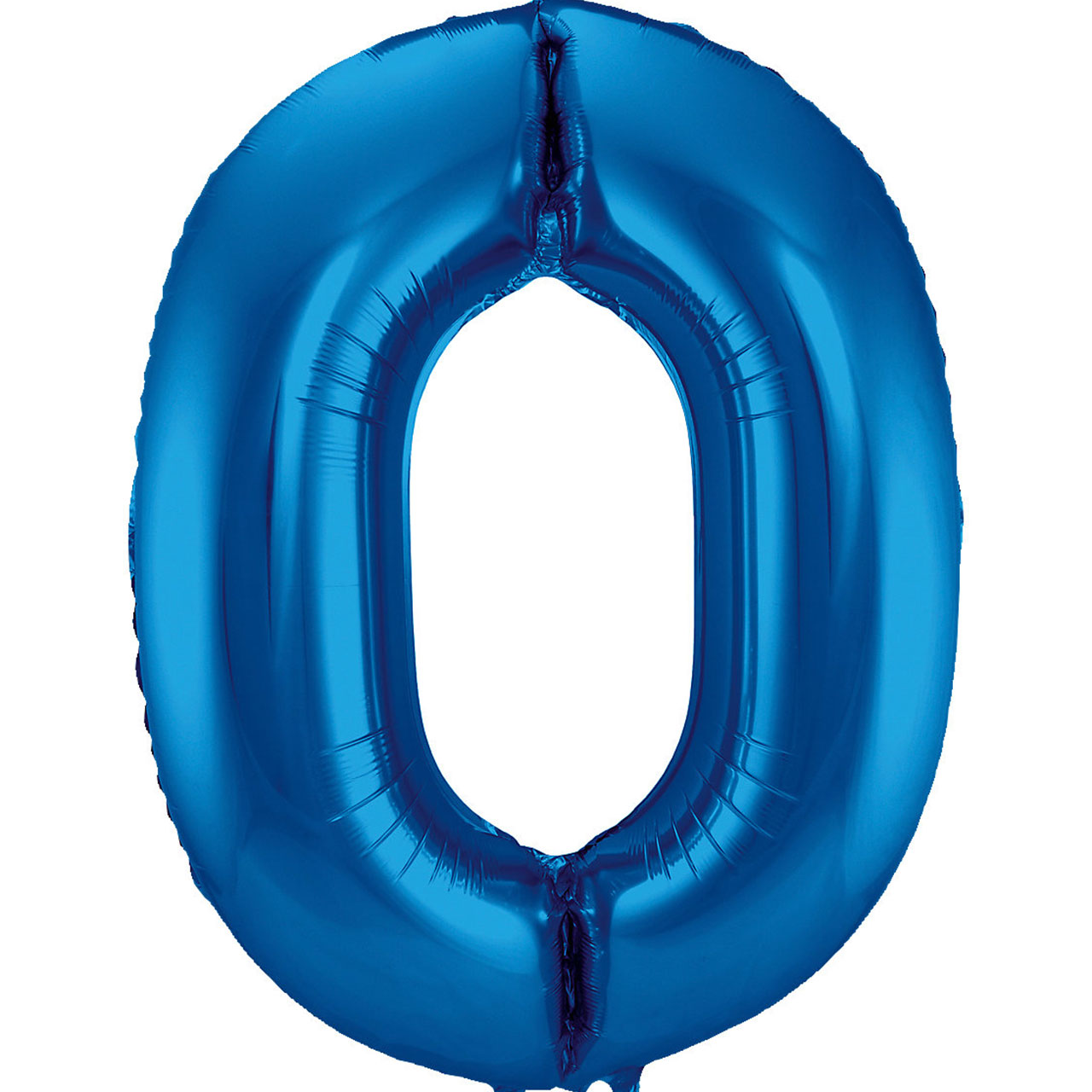 Foil Balloon Number 0 - Marine Blue - 86 cm