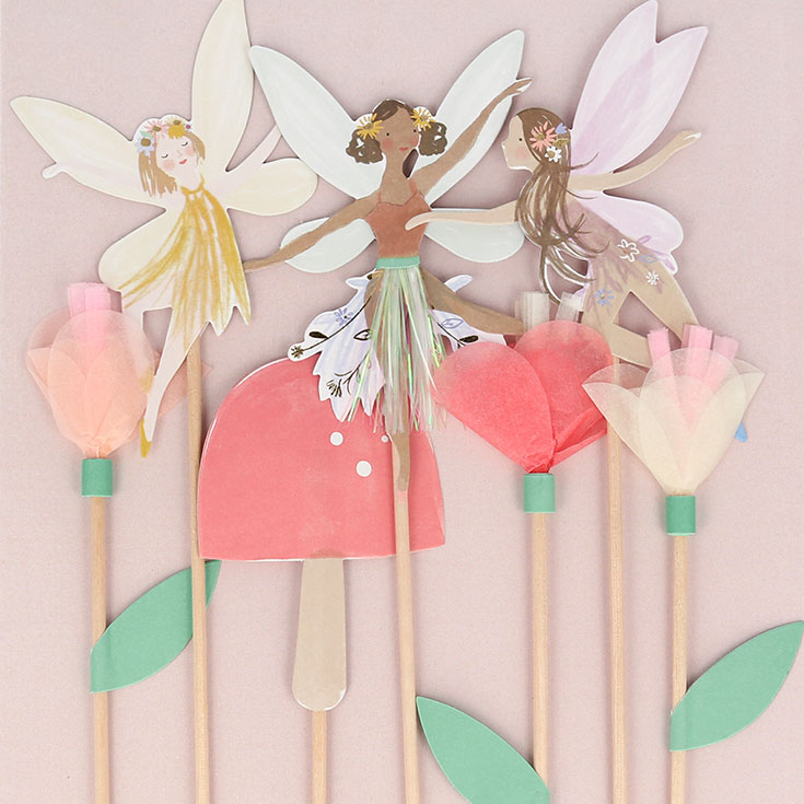 7 Fairy Tea Party Cake Toppers