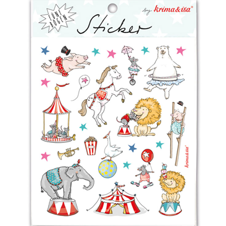 5 Circus Sticker Sheets