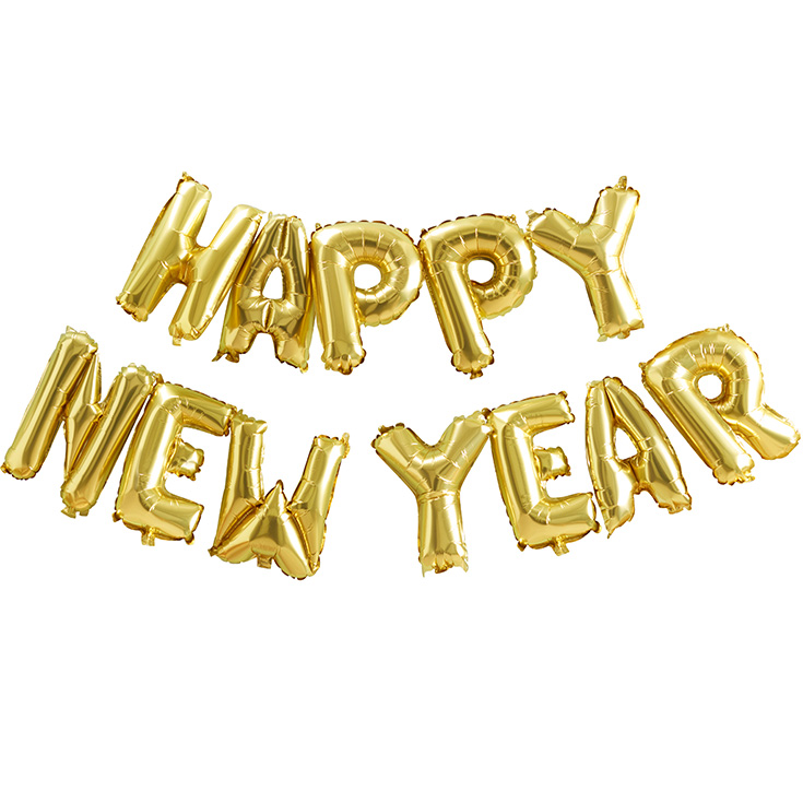 Goldene Ballongirlande HAPPY NEW YEAR