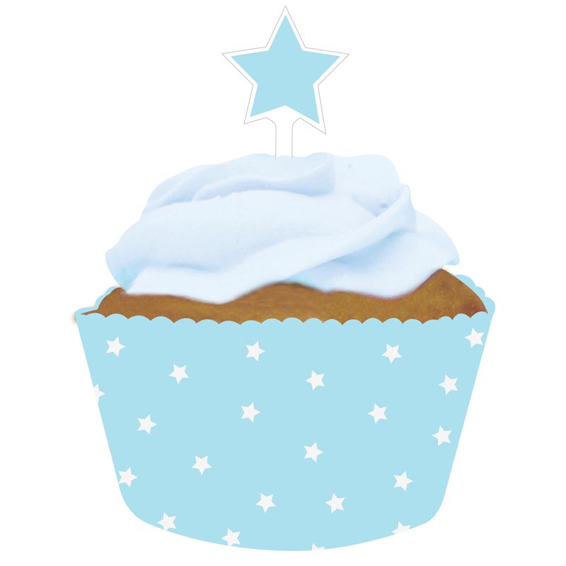 Cupcake Wraps Set - Pastel Blue 