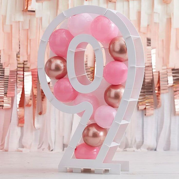 40 Mini Ballons Blush, Pink & Roségold