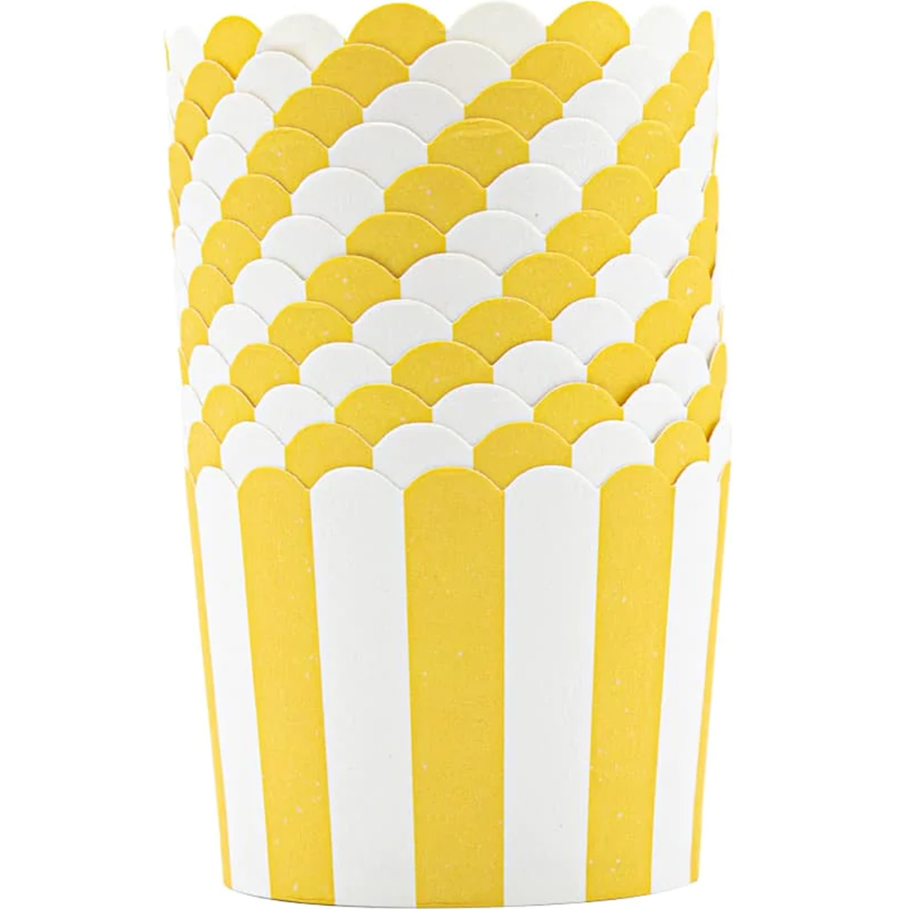 Cupcake Cases - Yellow & White Stripe