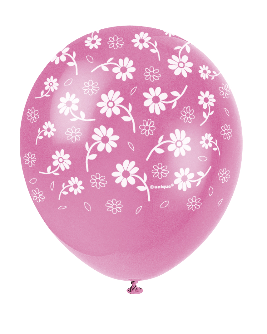 5 Assorted Daisy Print Balloons