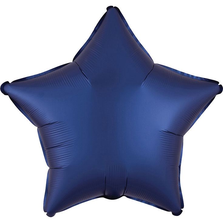 Folienballon Stern Satin Navy Blau