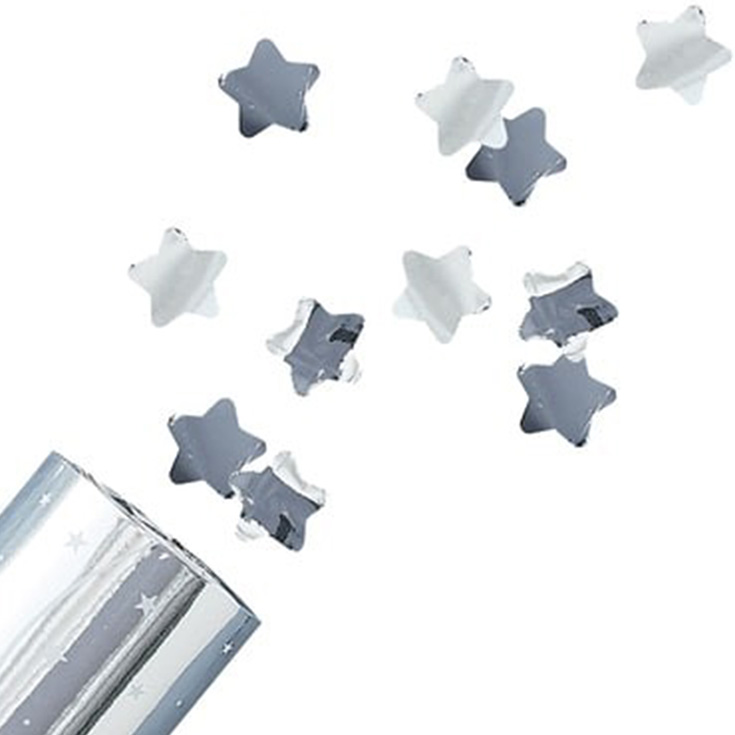 Silver Star Confetti Cannon Shooter