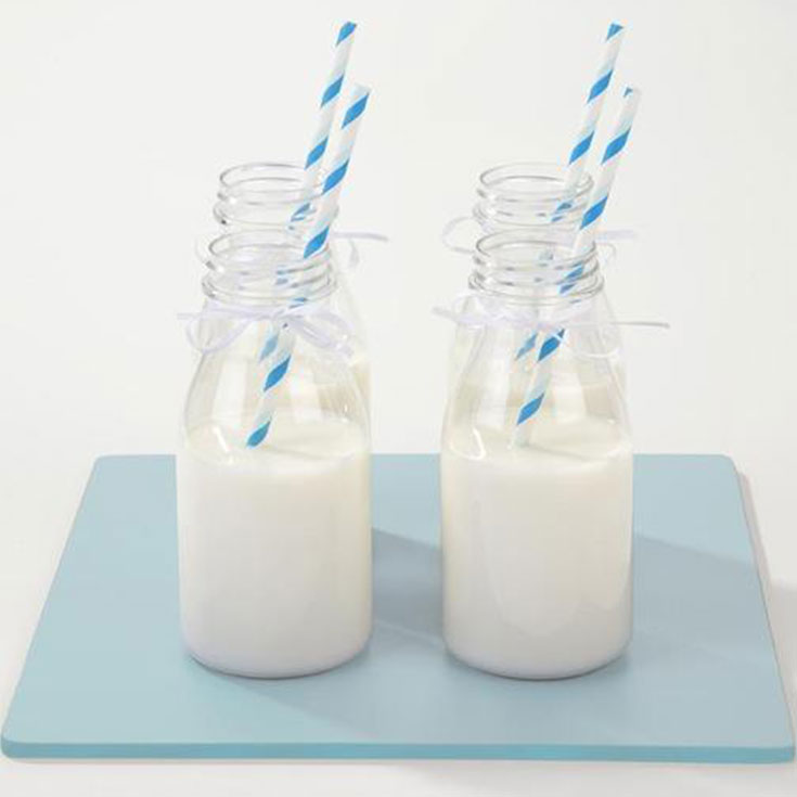 4 Mini Milk Bottles