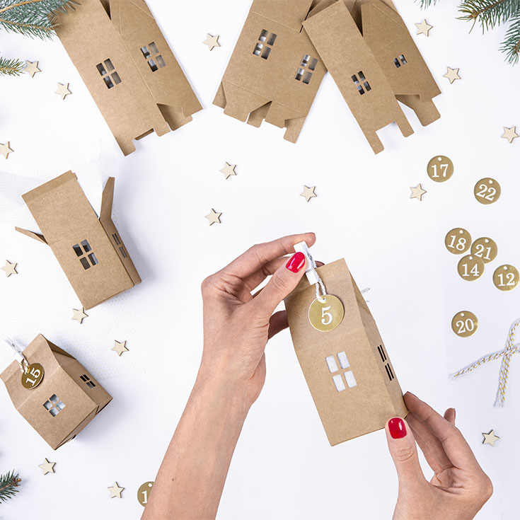 Adventkalender DIY Set Häuser