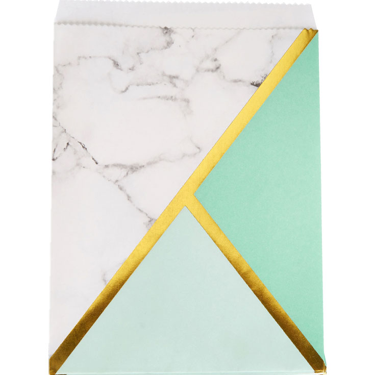 25 Mint & Marble Treat Bags