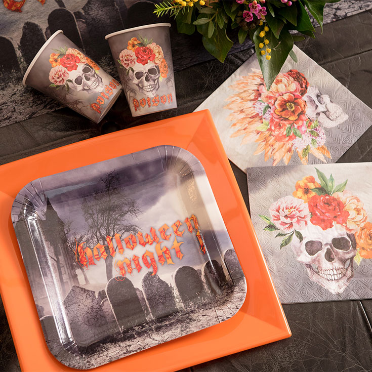 20 Halloween Graveyard Napkins