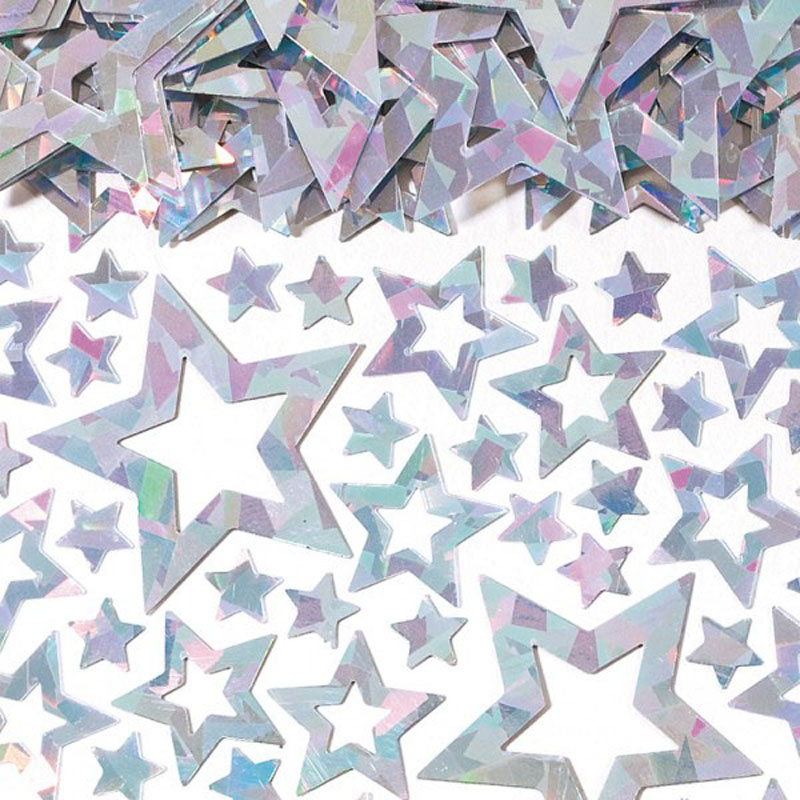 Konfetti  - Silberne Sterne 