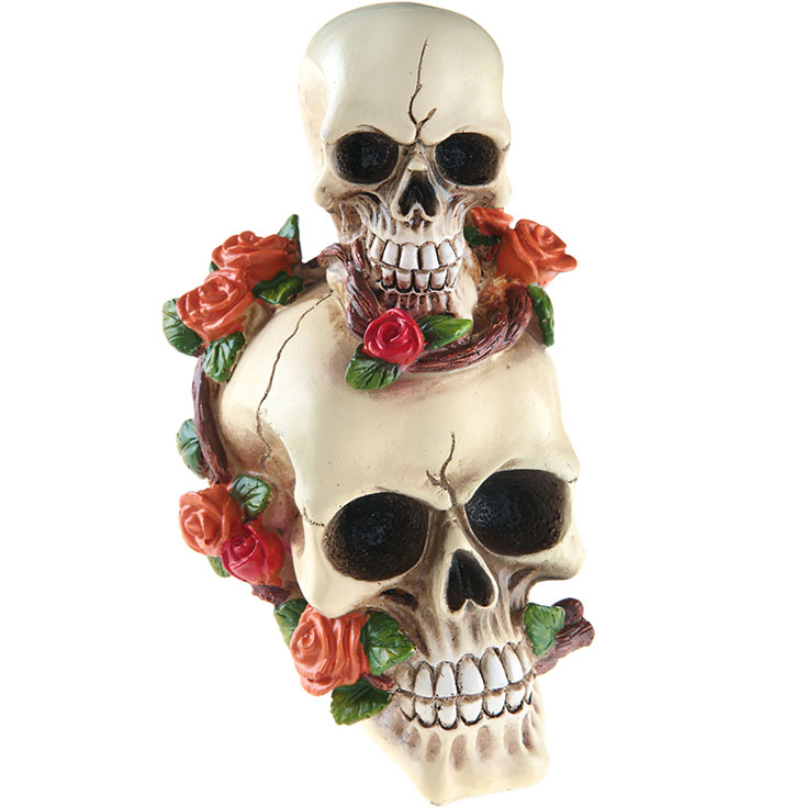 Skull & Rose Figurine
