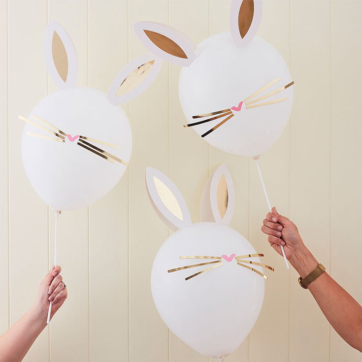 5 Bunny Balloons Kit