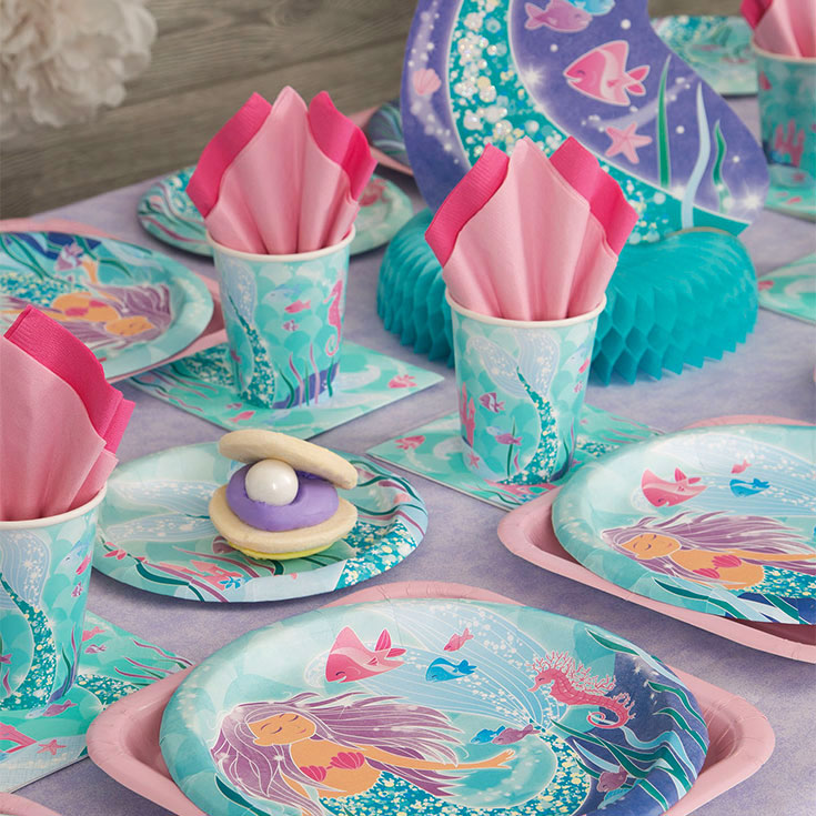 8 Mermaid Party Plates