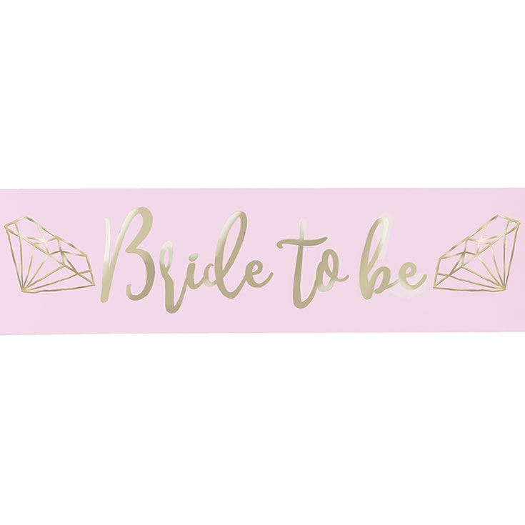 "Bride to Be" Pink Satin Sash