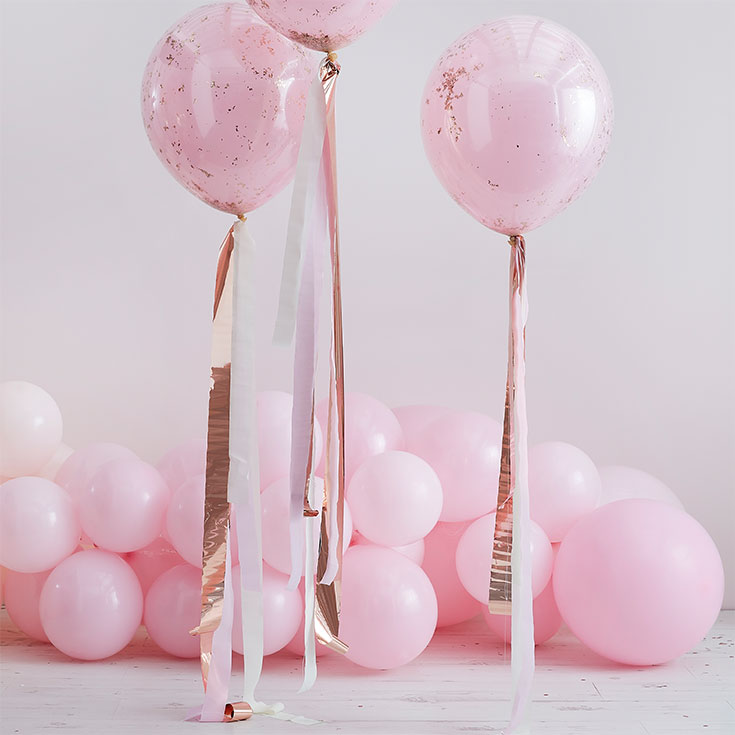 Balloon Tails - Rose Gold & Pink 