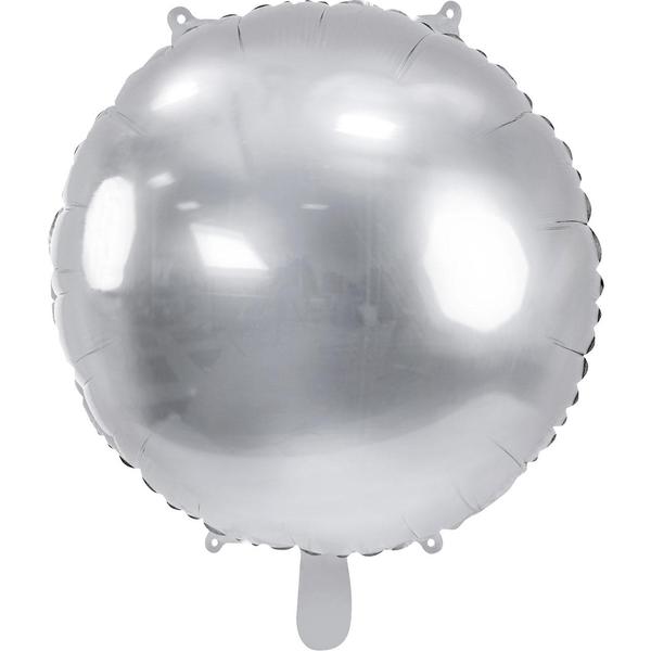 Folienballon - Rund Silber - 45cm