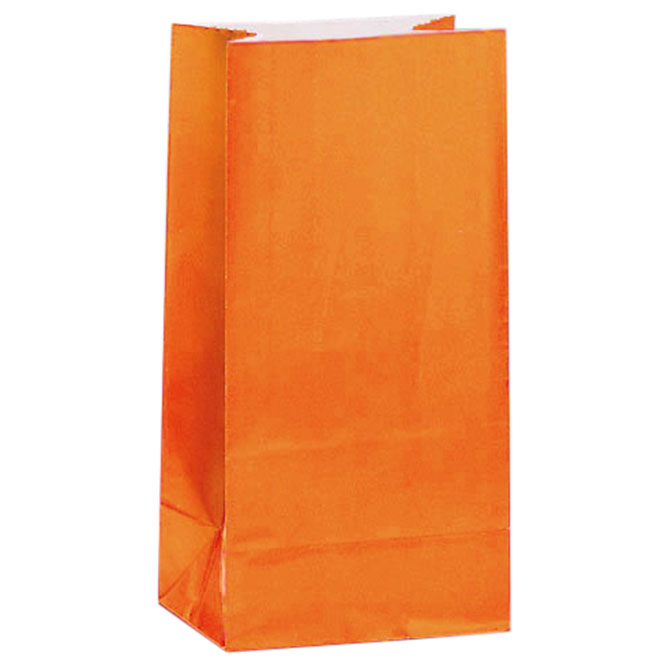  Party Bags - Orange Paper