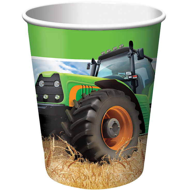 8 Tractor Party Cups