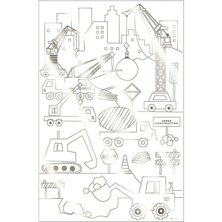 2 Construction Colouring Posters