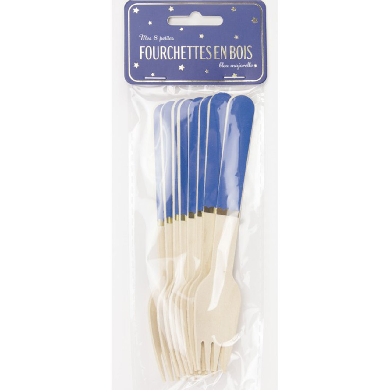 Cutlery - Dark Blue Wooden Forks