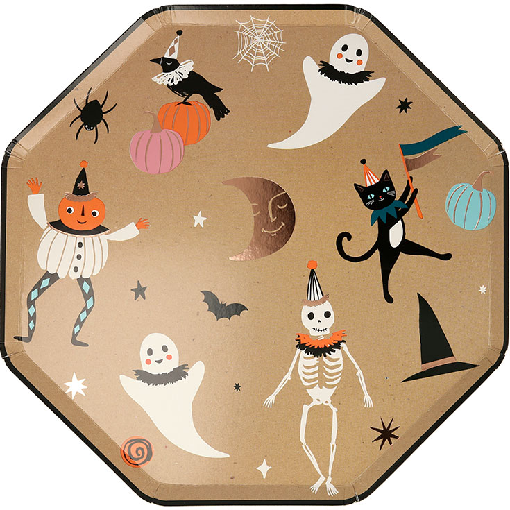 8 Vintage Halloween Plates