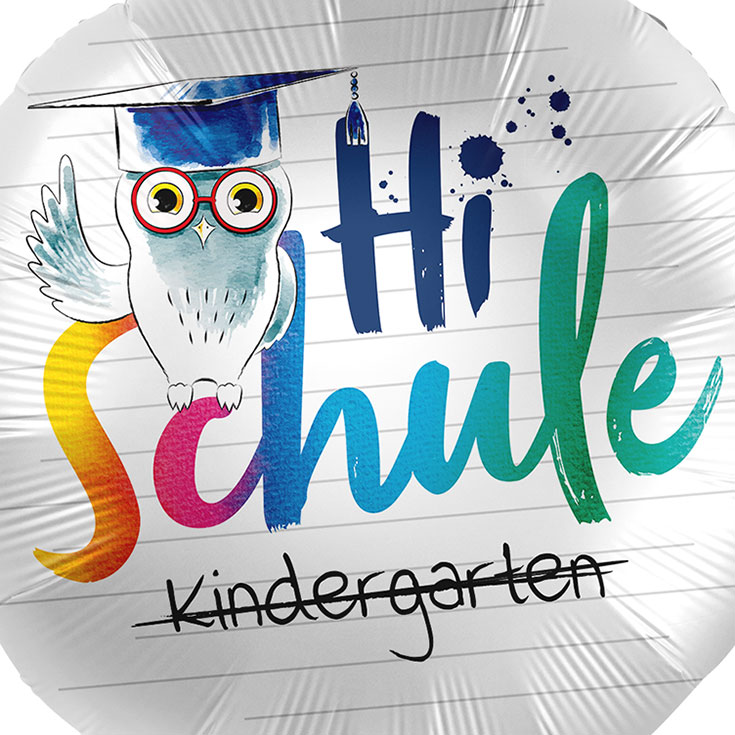 "Hi Schule Eule" Foil Balloon