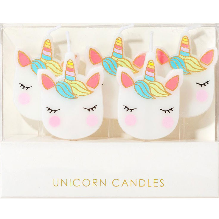 5 We Heart Unicorn Candles