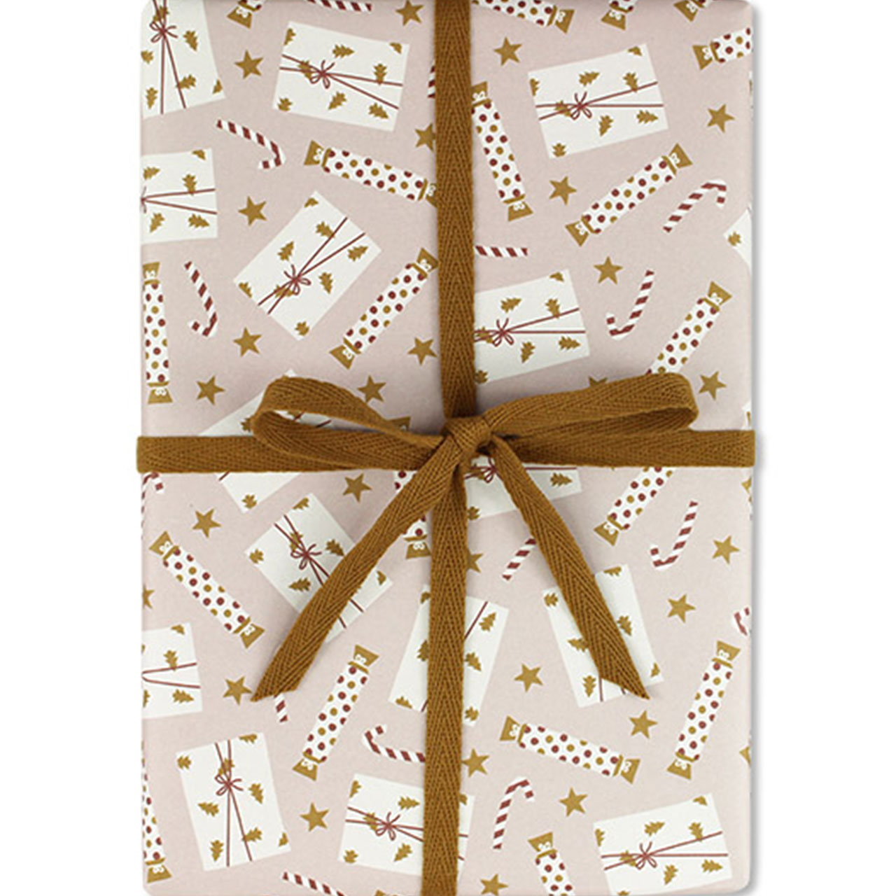 Wrapping Paper - Candy Cane & Gifts 