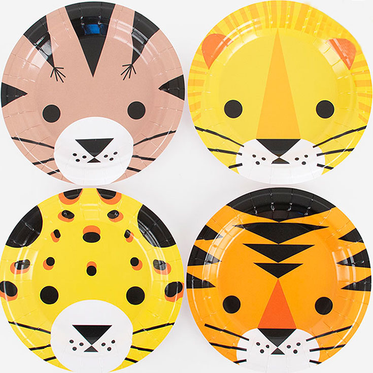 6 Big Cat Plates