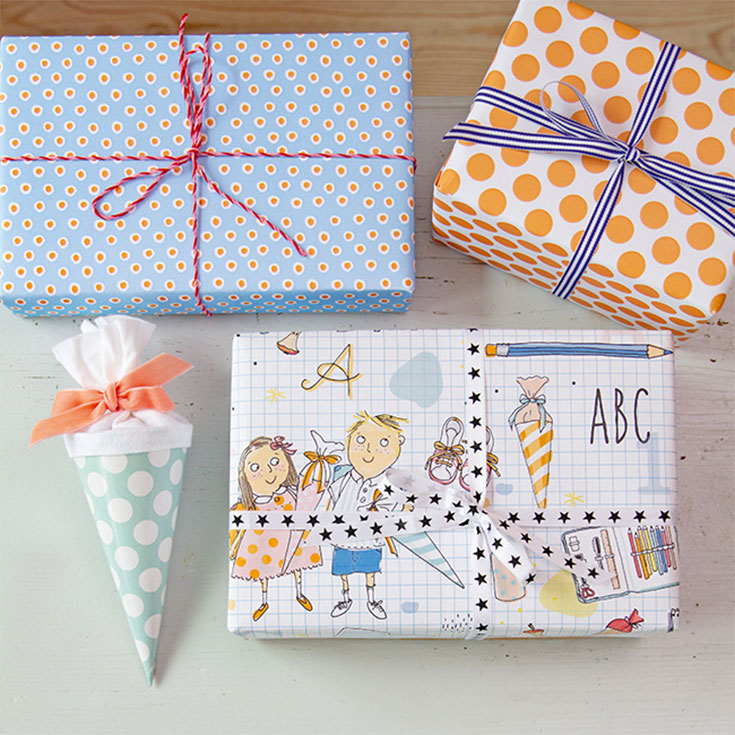 Orange Spots Wrapping Paper