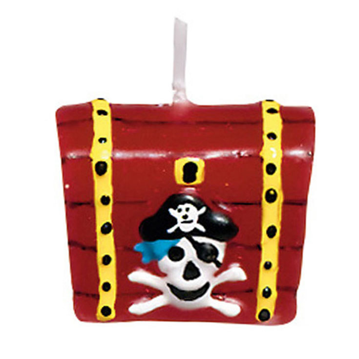 6 Mini Pirate Moulded Candles