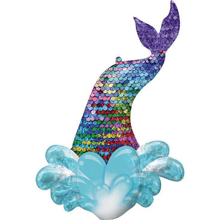 Sequin Mermaid Tail Foil Balloon