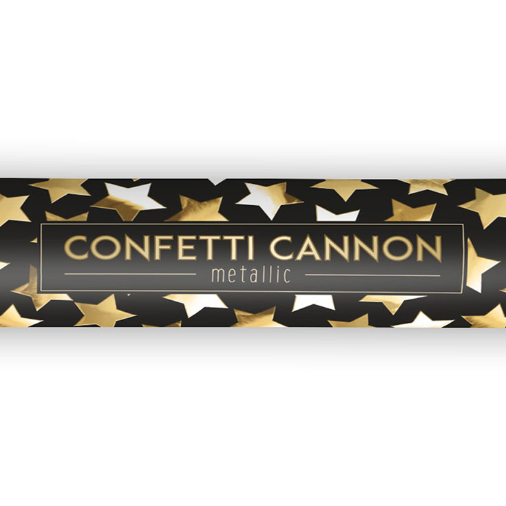 Gold Stars Confetti Cannon