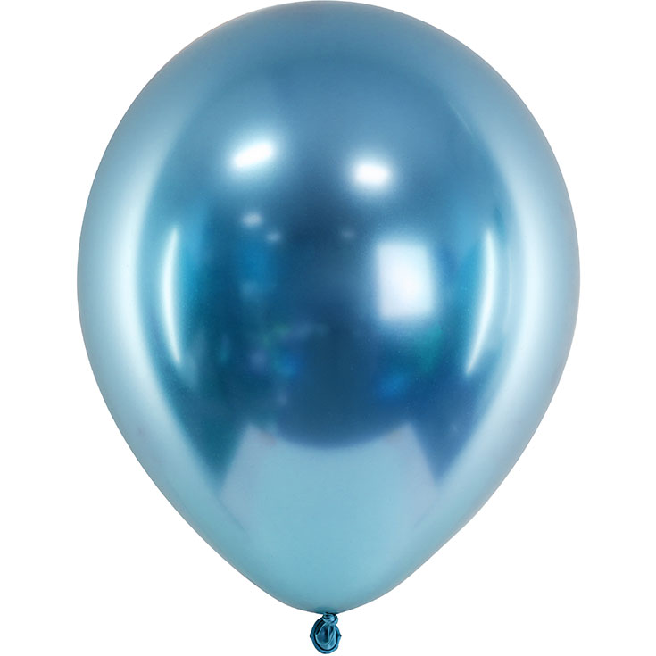 5 Glossy Blue Balloons