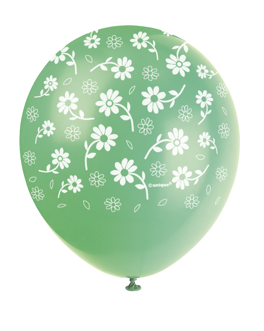 5 Assorted Daisy Print Balloons