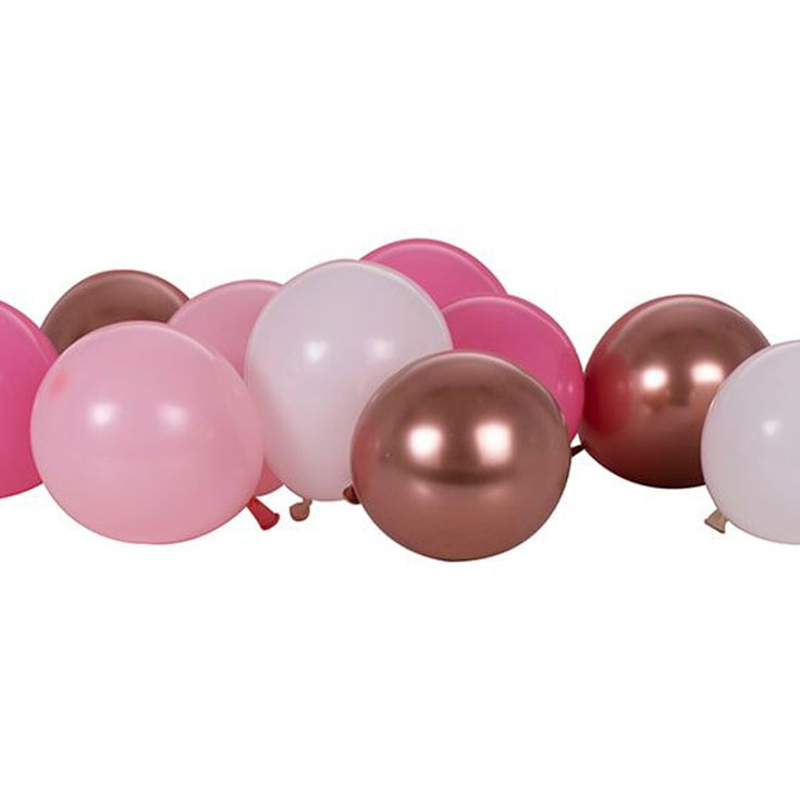 40 Mini Ballons Blush, Pink & Roségold
